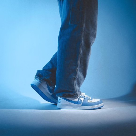 Nike Terminator Low Shoes White/University Blue Fq8748-412 - Picture 9 of 16